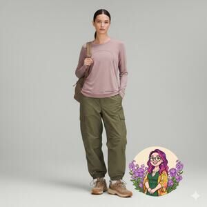 Lululemon Swiftly Tech Long Sleeve Shirt Heathered Pink Size 4 Gorpcore Athletic